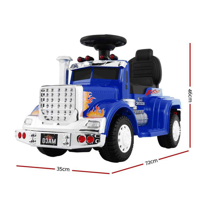 Big Rig Truck Deluxe Kids Ride On Car | Blue