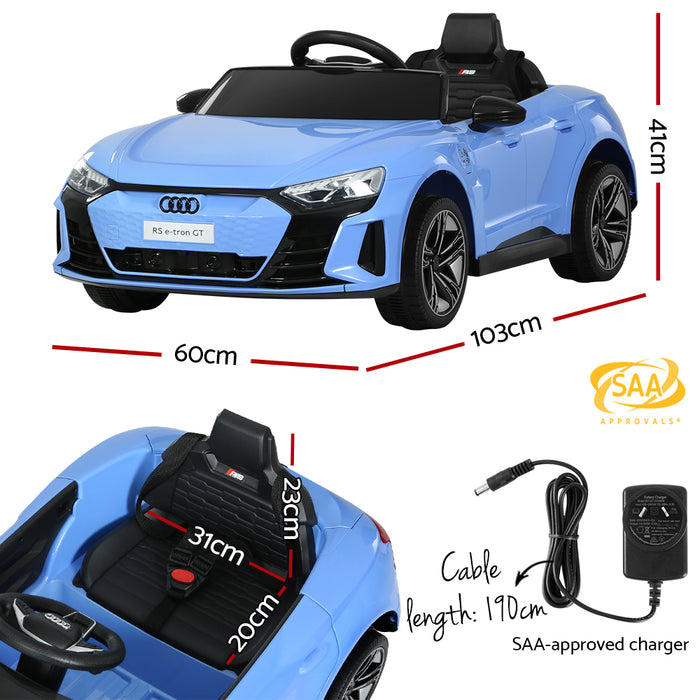 Audi RS E-Tron GT Officially Licensed Kids Ride On Car with Remote Control | Steel Blue