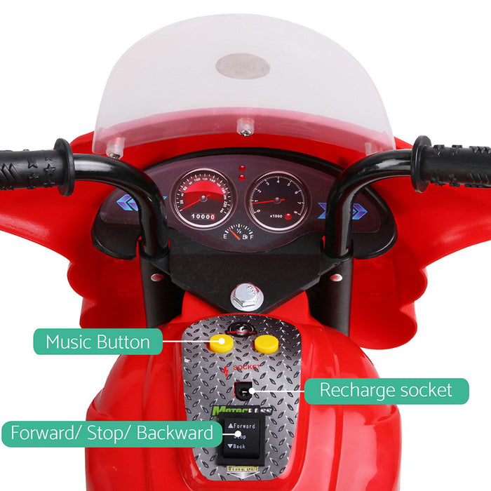 Fire Fighter Inspired Kids Ride On Motorcycle | Red