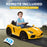 Lamborghini Inspired Kids Ride On Car with Parental Remote Control Lightning Yellow