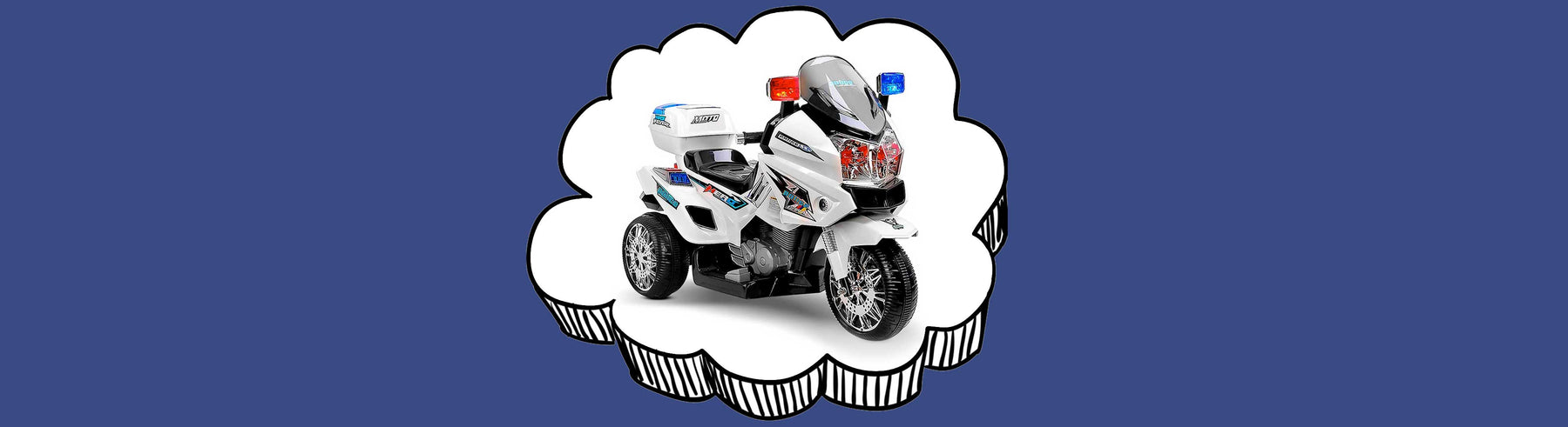 Deluxe Police Inspired Kids Ride On Motorcycle