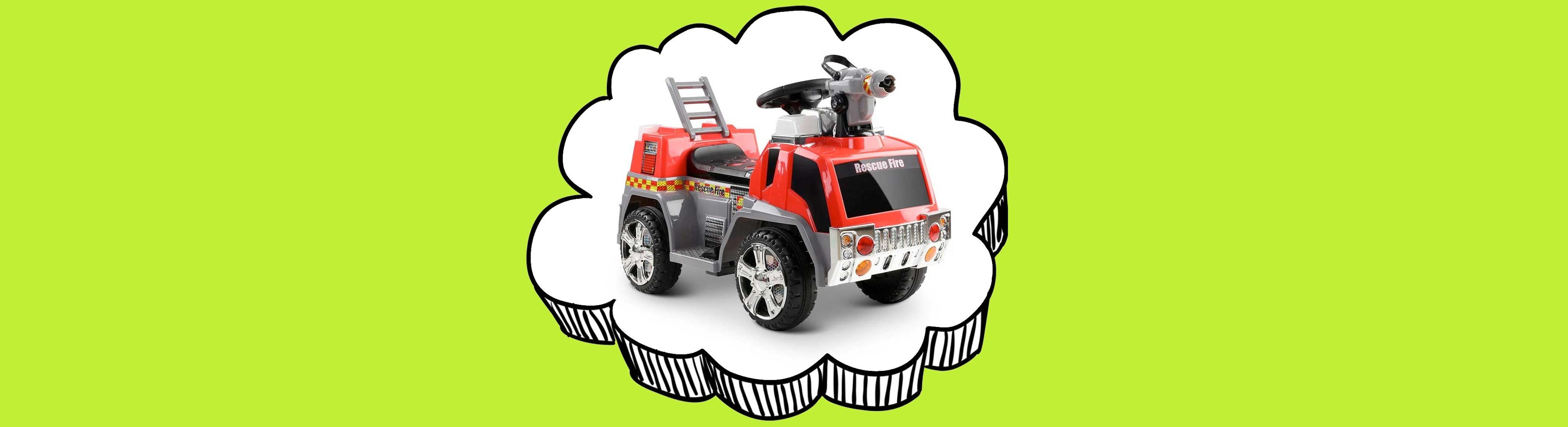 Children's Engine Ride Ons Fire Engine Inspired Kids Ride On Car Firetruck | Fire Engine Red ...