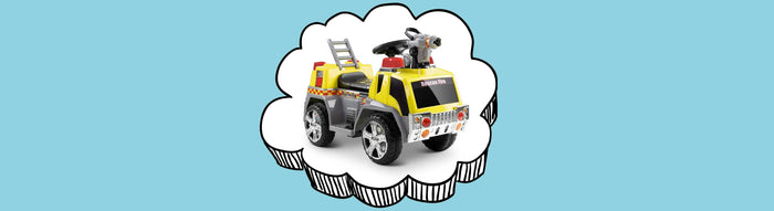 Fire Engine Inspired Kids Ride On Car Firetruck