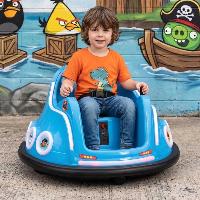 Angry Birds Kids Ride On BUMPER Car with Remote Control | Blue
