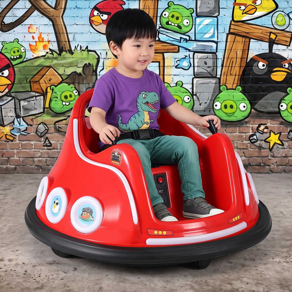 Angry Birds Kids Ride On BUMPER Car with Remote Control | Red