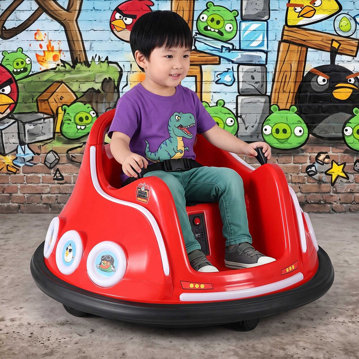 Angry Birds Kids Ride On BUMPER Car with Remote Control | Red