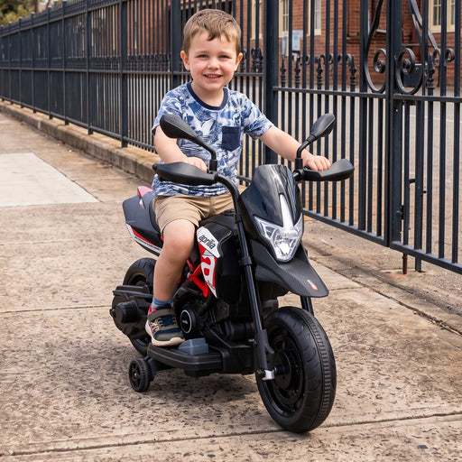 Aprilia Dorsoduro 900 Officially Licensed Kids Ride On Motorbike Motorcycle | Black (Nero Carbonio)