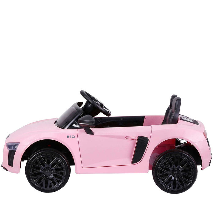 Audi R8 Spyder Licensed Kids Ride On Car with Remote Control Baby Pink