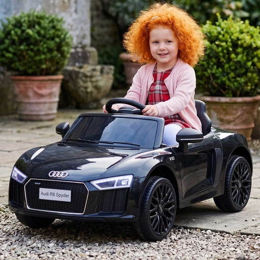 Audi R8 Spyder Licensed Kids Ride On Car with Remote Control | Black