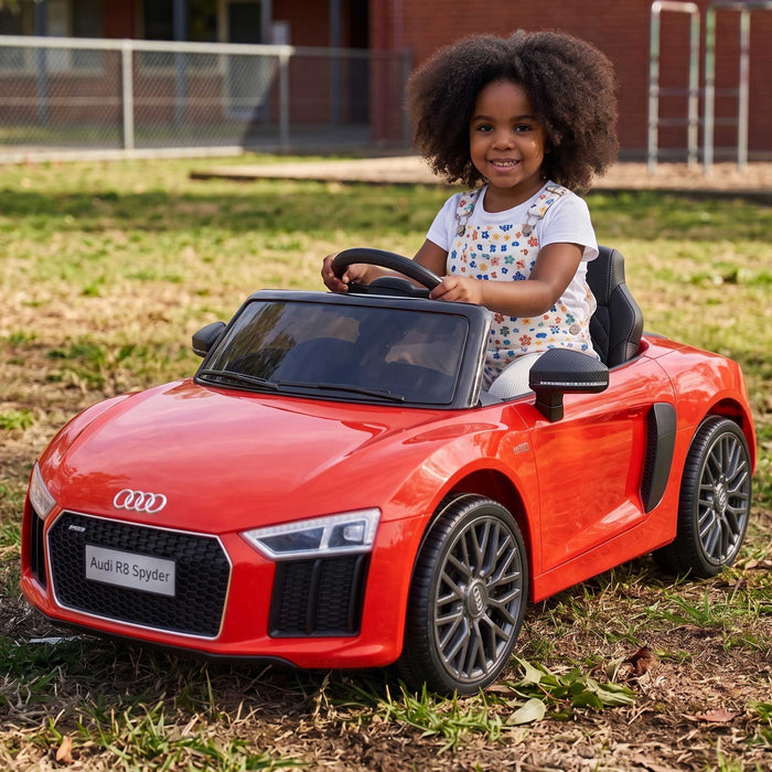 Audi R8 Spyder Licensed Kids Ride On Car with Remote Control Red