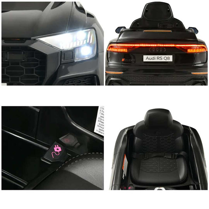 Audi RS Q8 Officially Licensed Kids Ride On Car with Remote Control |  Mythos Black