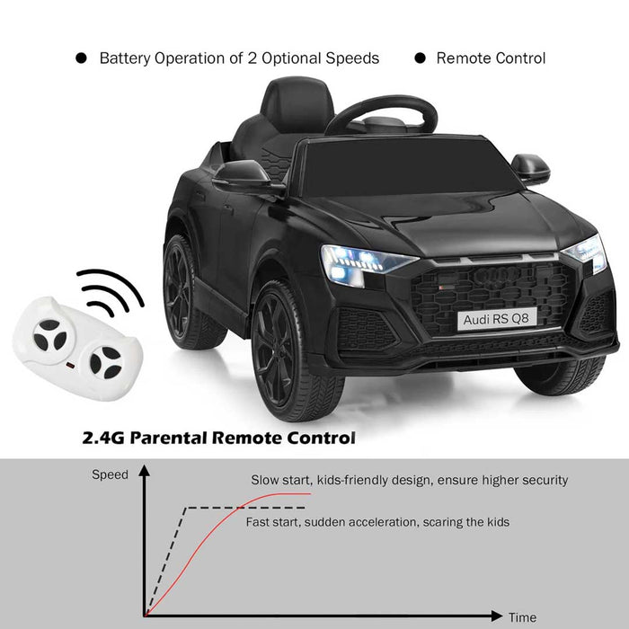 Audi RS Q8 Officially Licensed Kids Ride On Car with Remote Control |  Mythos Black
