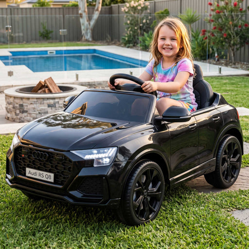Audi RS Q8 Officially Licensed Kids Ride On Car with Remote Control Mythos Black