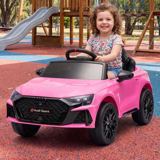 Audi RS3 Licensed Kids Ride On Car with Remote Control Hot Pink