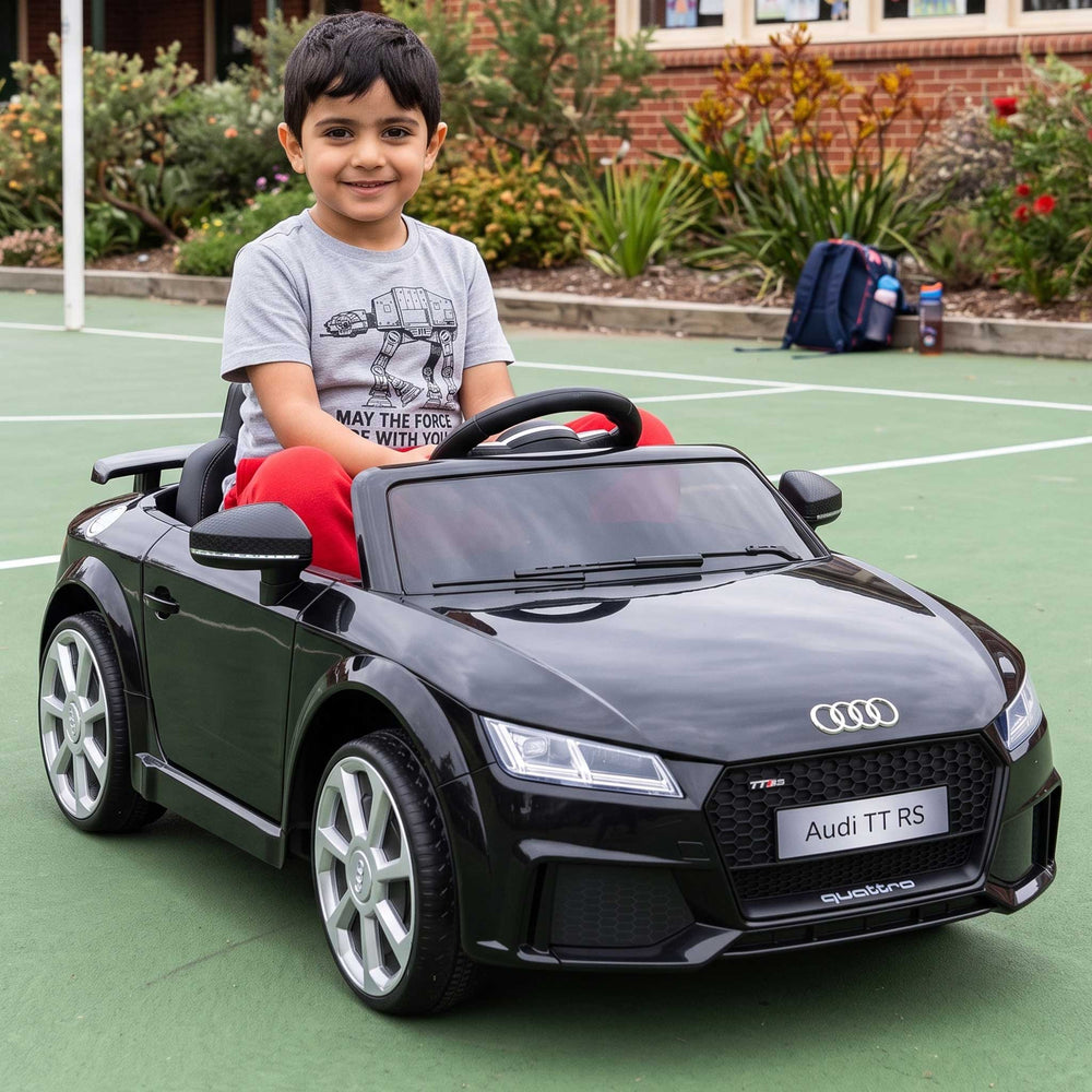 Audi TT RS Licensed Kids Ride On Car with Remote Control Black