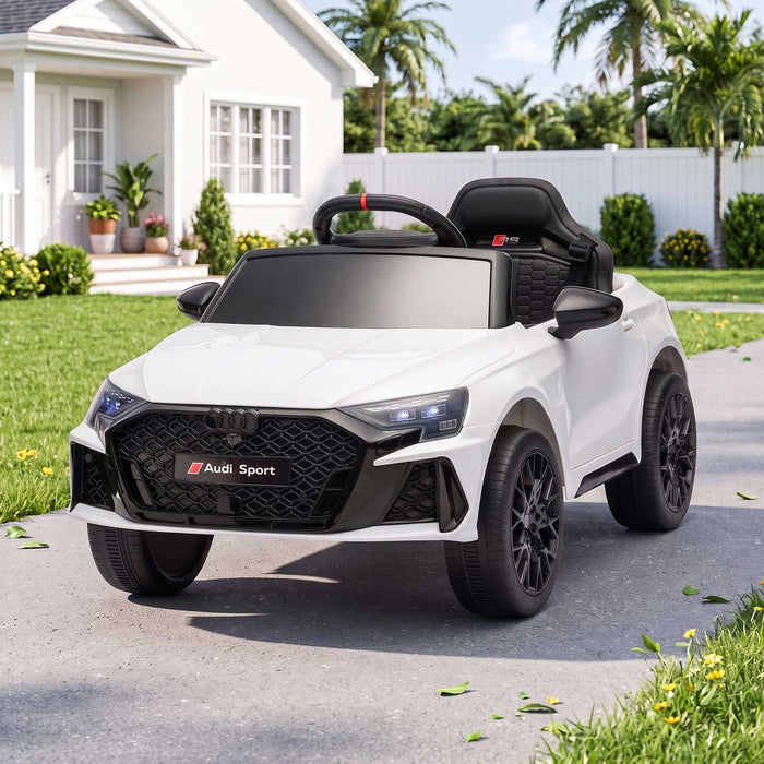Audi RS3 Licensed Kids Ride On Car with Remote Control Candy White
