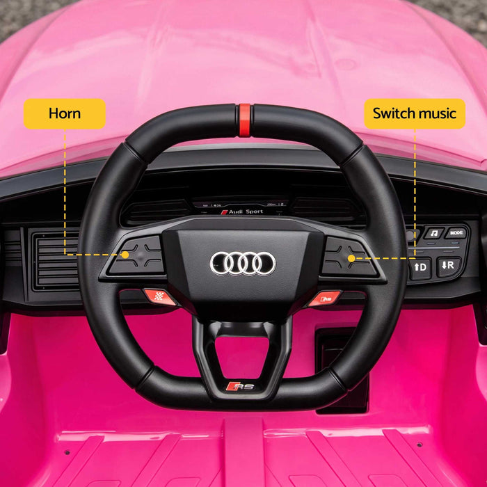 Audi RS3 Licensed Kids Ride On Car with Remote Control Hot Pink