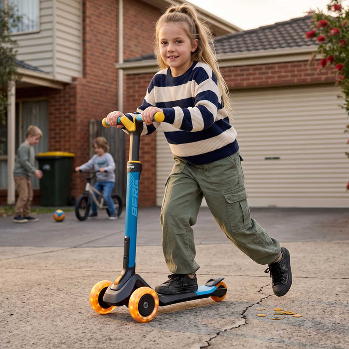 BERG Nexo Scooter Foldable, Portable & Height Adjustable Kids 3 Wheel Scooter | Multi Colours