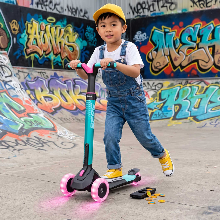 BERG Nexo Scooter Foldable, Portable & Height Adjustable Kids 3 Wheel Scooter | Multi Colours