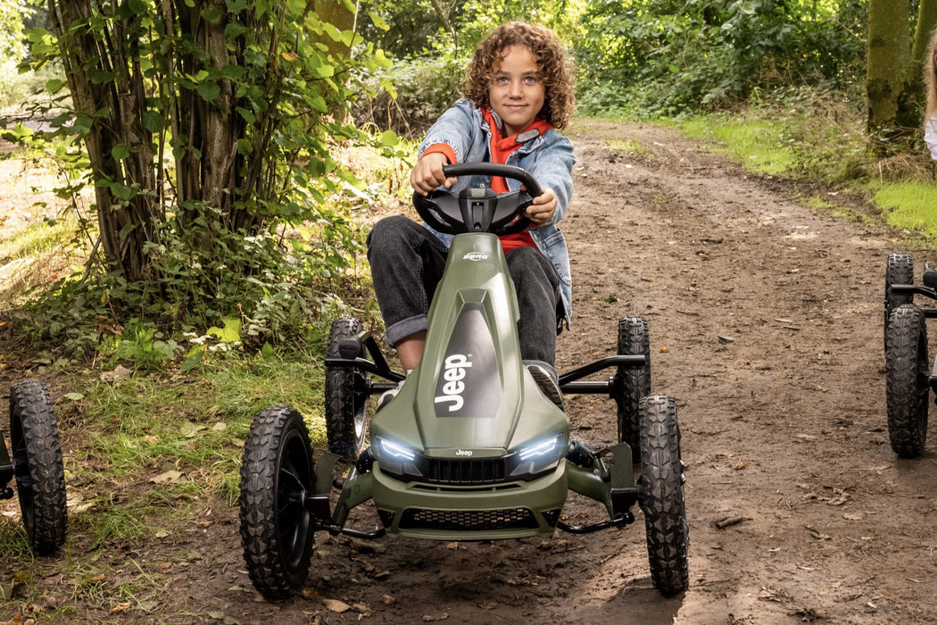 Berg Rally Officially Licensed JEEP Cherokee Kids Pedal Powered Go Kart | Willys Green