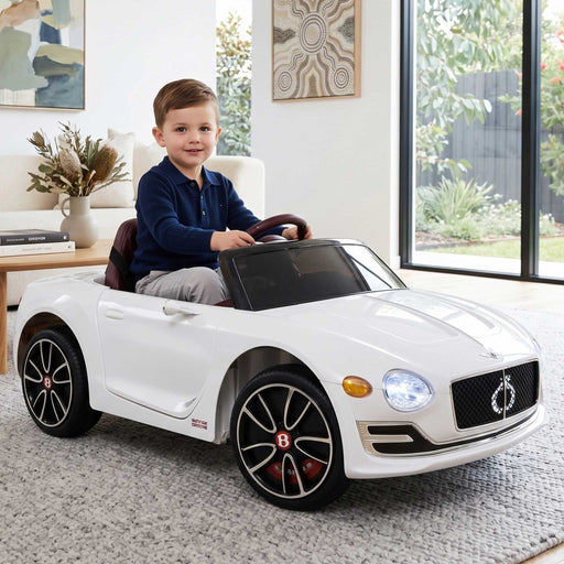 Bentley EXP Licensed Kids Ride On Car with Remote Control | White (Limited Edition)