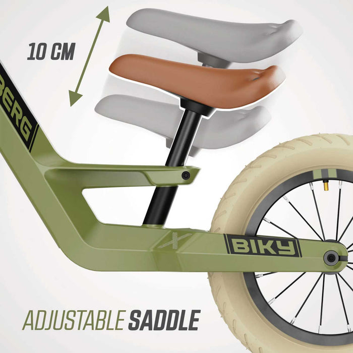 Berg Biky Balance Bike with Detachable Backpack Retro Green