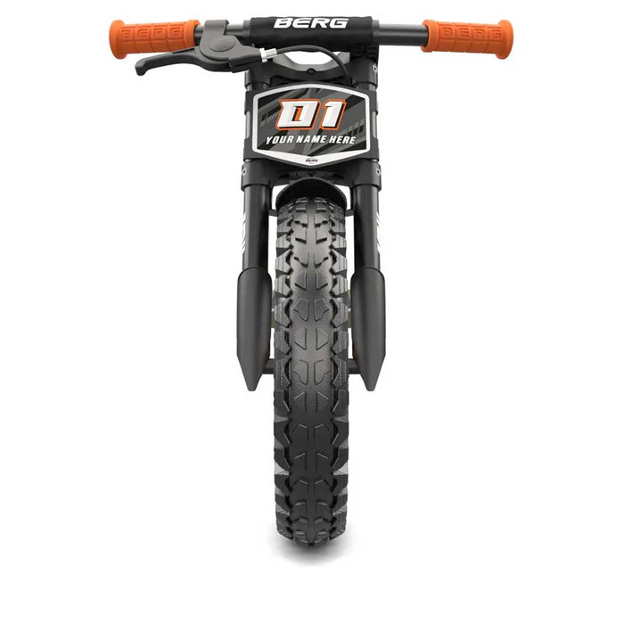 Berg Biky Trail Balance Bike with Handbrake Army Green with Orange