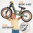 Berg Biky Trail Balance Bike with Handbrake Army Green with Orange