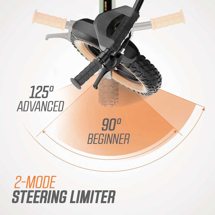 Berg Biky Trail Balance Bike with Handbrake Army Green with Orange