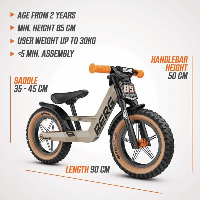 Berg Biky Trail Balance Bike with Handbrake Sand with Orange