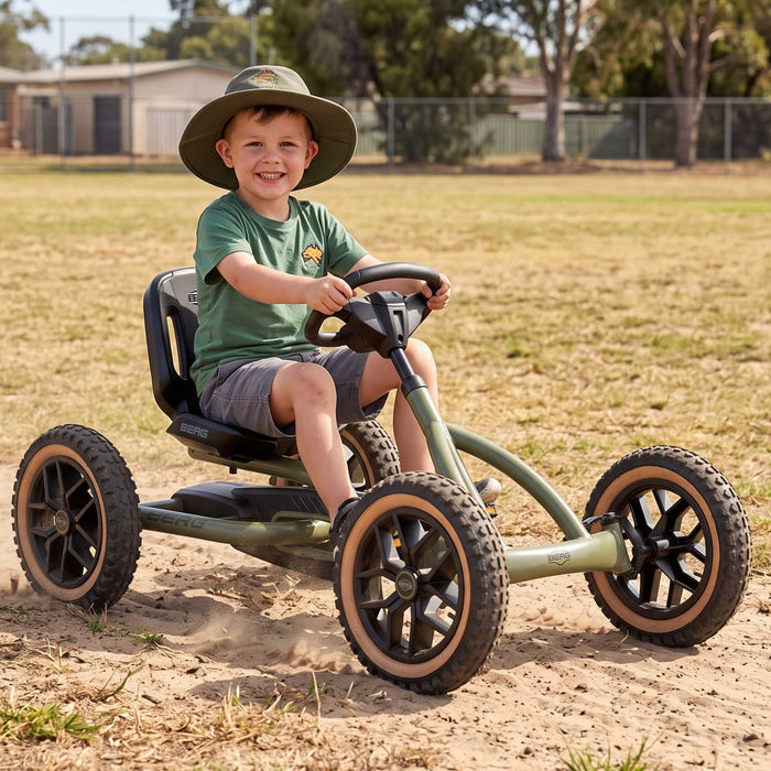 Berg Buddy Kids Pedal Powered Go Kart Forest Trail Green