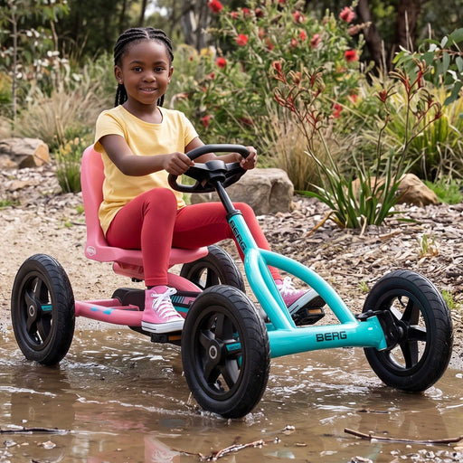 Berg Buddy Kids Pedal Powered Go Kart | Lua Pink & Mint