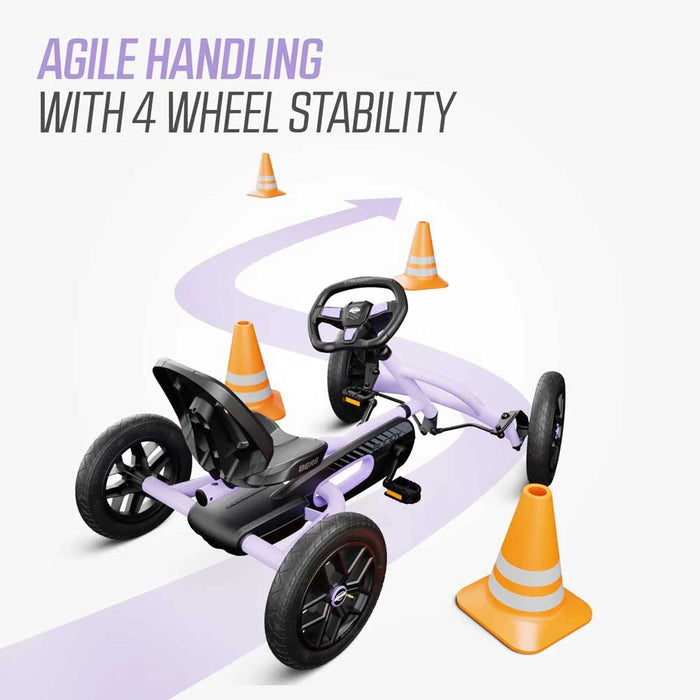 Berg Buddy Kids Pedal Powered Go Kart Pastel Purple