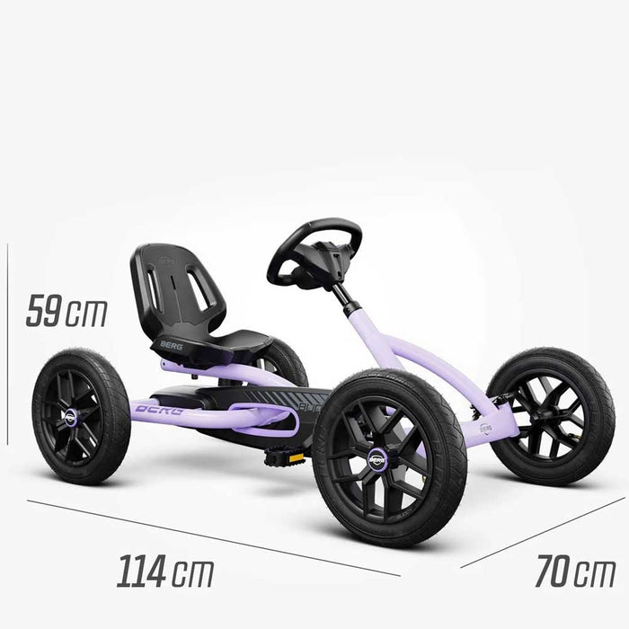 Berg Buddy Kids Pedal Powered Go Kart Pastel Purple