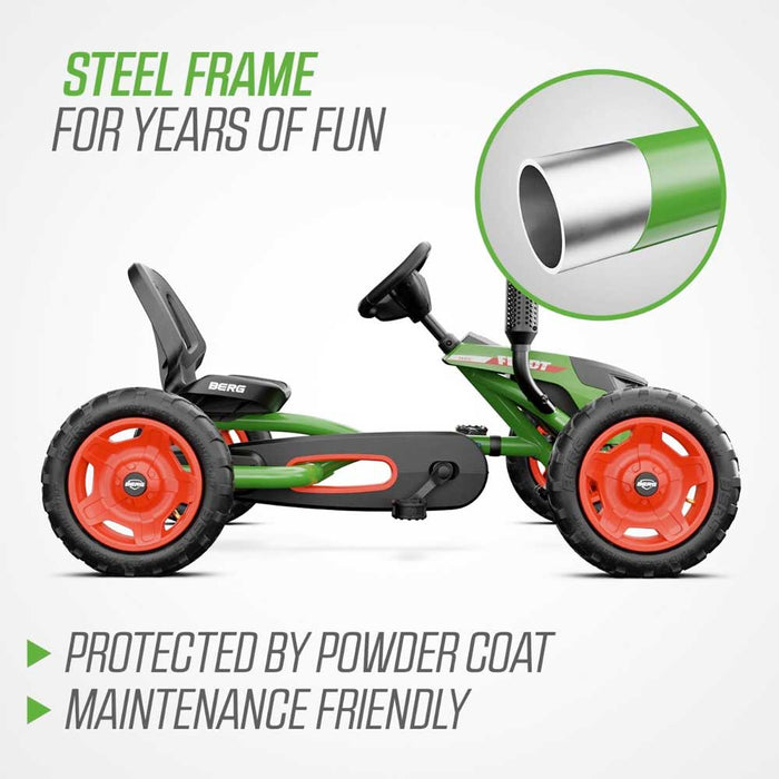 Berg Buddy Officially Licensed Fendt Kids Pedal Powered Go Kart Classic Tractor Green and Red