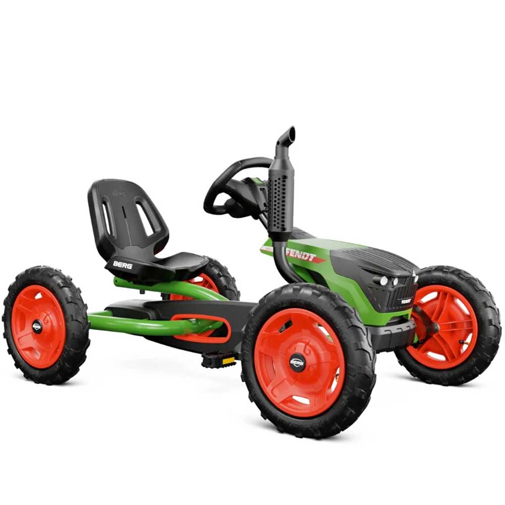 Berg Buddy Officially Licensed Fendt Kids Pedal Powered Go Kart Classic Tractor Green and Red