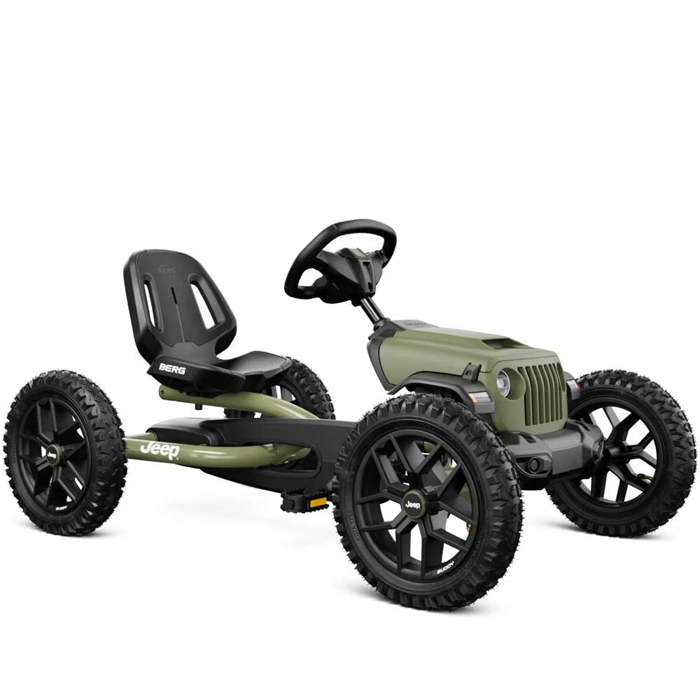Berg Buddy Officially Licensed JEEP Wrangler Kids Pedal Powered Go Kart | Willys Green