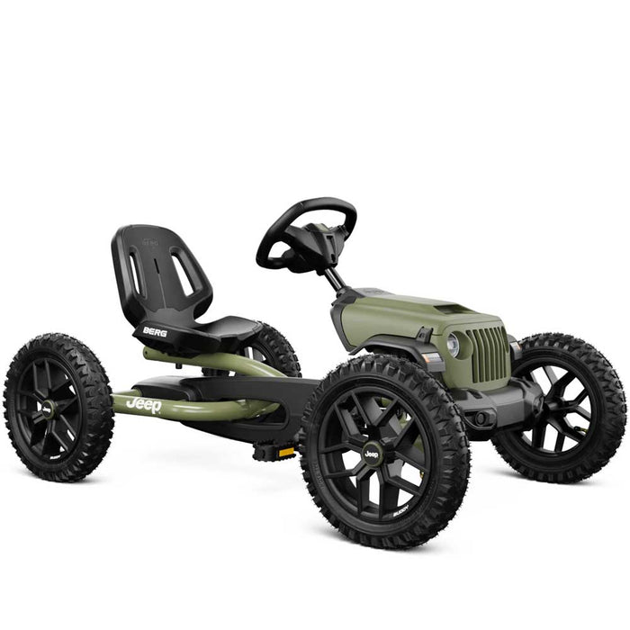 Berg Buddy Officially Licensed JEEP Wrangler Kids Pedal Powered Go Kart | Willys Green