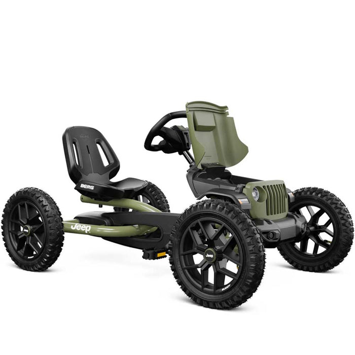 Berg Buddy Officially Licensed JEEP Wrangler Kids Pedal Powered Go Kart | Willys Green