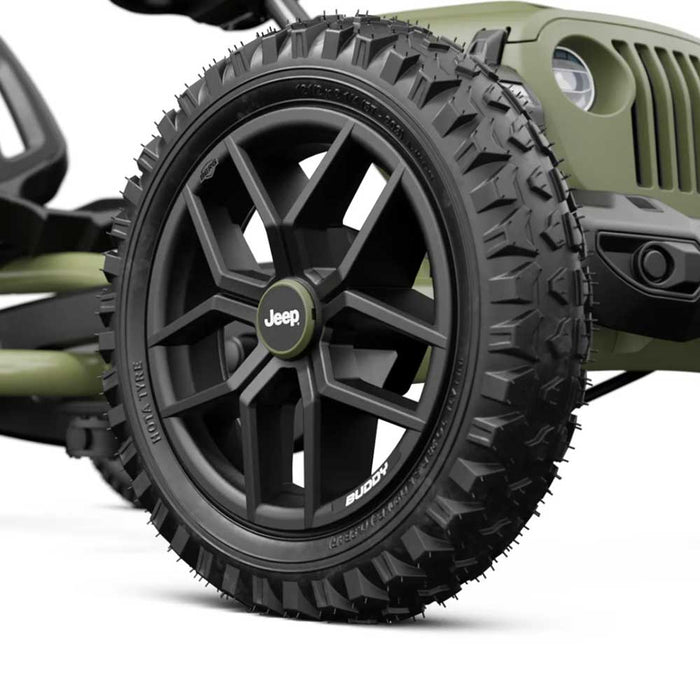 Berg Buddy Officially Licensed JEEP Wrangler Kids Pedal Powered Go Kart | Willys Green