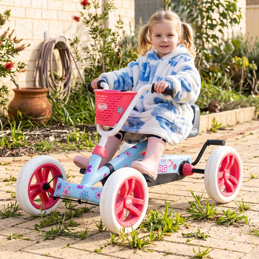 Berg Buzzy Kids Pedal Powered Go Kart with Basket & Stickers | BloomBerg Buzzy Kids Pedal Powered Go Kart with Basket & Stickers | Bloom