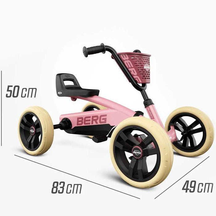 Berg Buzzy Kids Pedal Powered Go Kart Soft Pink