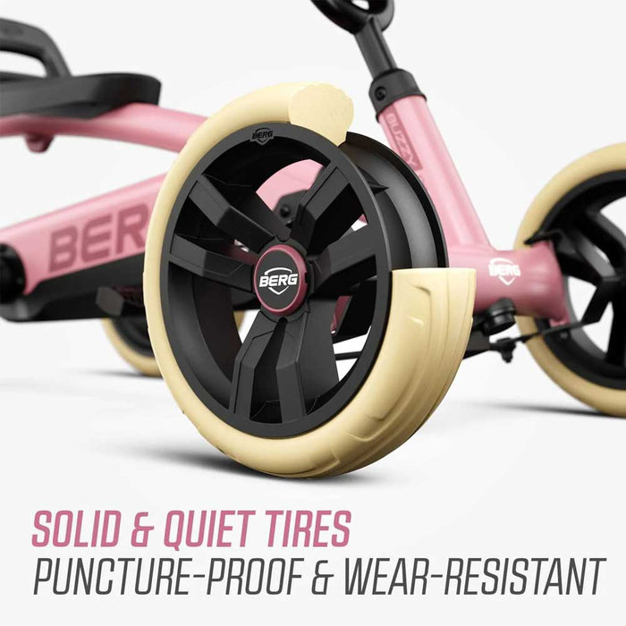 Berg Buzzy Kids Pedal Powered Go Kart Soft Pink
