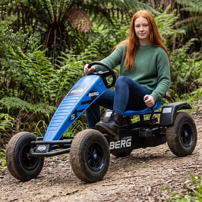 BERG B. Super Blue BFR  Kids & Adults Pedal or 3 Gear Powered Go Kart | Cobalt Blue