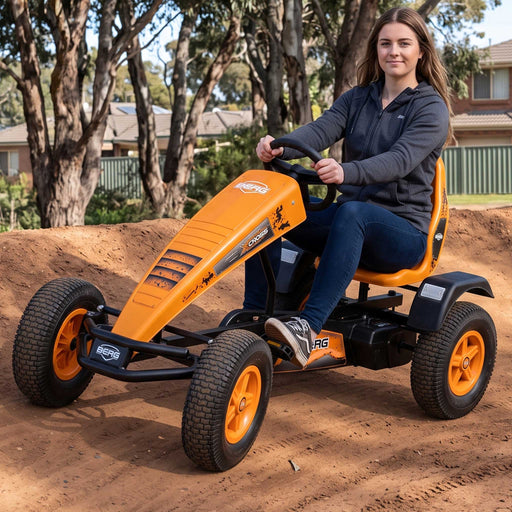 Berg Extra X-Cross Kids & Adults Pedal or 3 Gear Powered Go Kart | Yam Orange