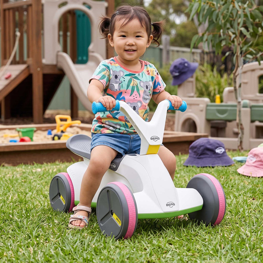 Berg Go Twirl Kids Push & Pedal Powered Go Kart | Rainbow Multicolour