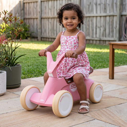 Berg Go2 Kids Push & Pedal Powered Go Kart | Retro Pink