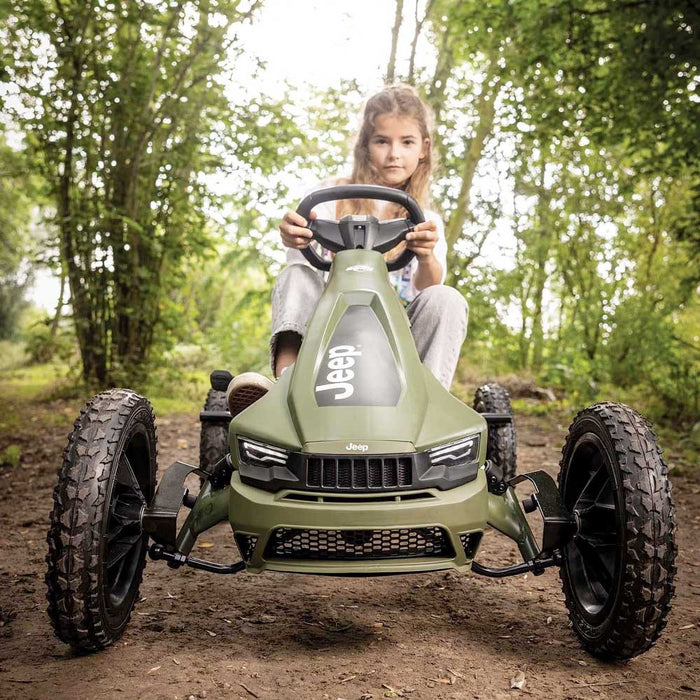 Berg Rally Officially Licensed JEEP Cherokee Kids Pedal Powered Go Kart Willys Green
