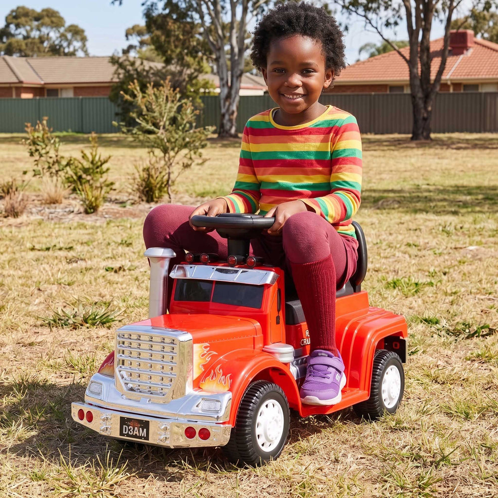 Big Rig Truck Deluxe Kids Ride On Car Red