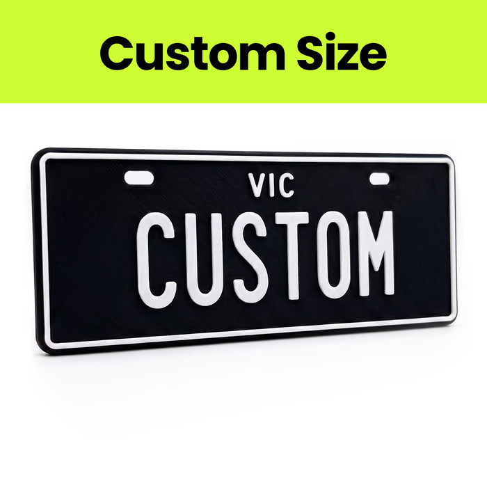 CUSTOM SIZE PLA ECO Printed Custom Personalised Mini Number Plate